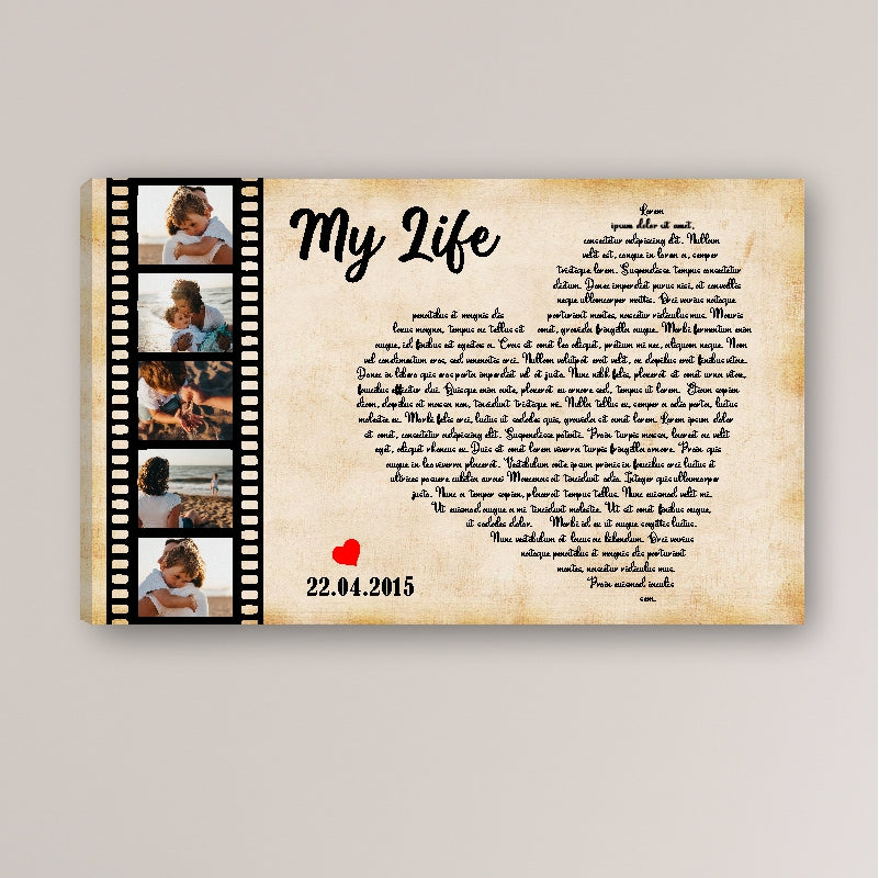 Lyrics on Canvas Frame